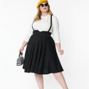 Voodoo Vixen Black Pinafore Jumper Skirt